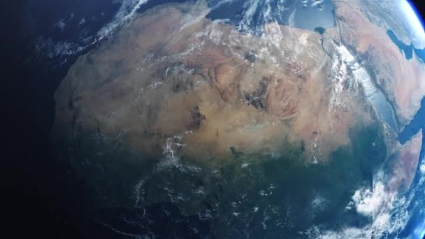 Sinema Gezegeni Dünya Afrika Dan Uzaklaş Prores 422 — Stok video