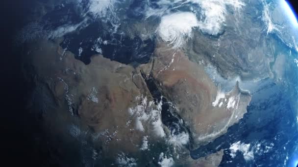 Кінематографічна Планета Земля Масштабувати Близький Схід Prores 422 — стокове відео