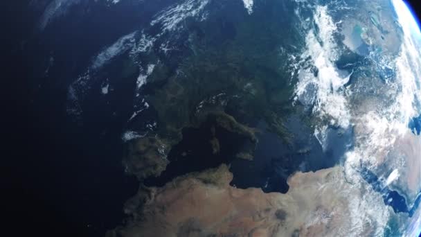 Cinematic Planet Earth Zoom Out Europe Prores 422 — Stockvideo