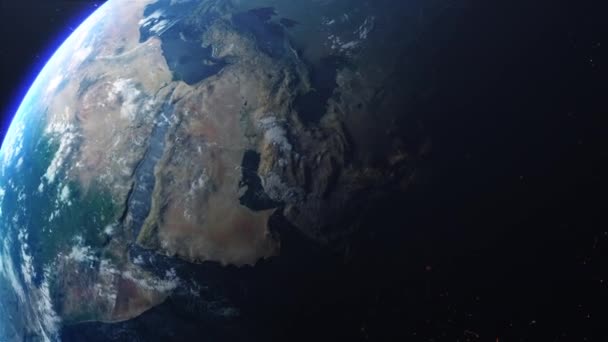 Cinématique Terre Zoom Arrière Coucher Soleil Moyen Orient Prores 422 — Video