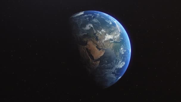 Cinematic Earth Slow Simple Zoom Nära Håll Saudiarabien Ksa Gulf — Stockvideo