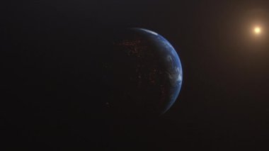 Sinematik Dünya Yavaş Yörünge Yakınlaşması: Çin PRC Asia 4K ProRes 422 HQ