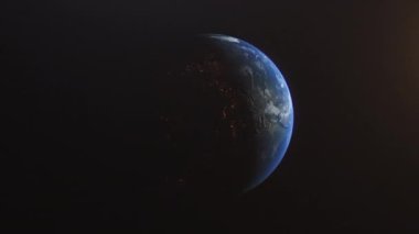 Hindistan Yeni Delhi Sinema Gezegeni Dünya Güneş Işığında Yavaş Yörünge Yakınlaşması