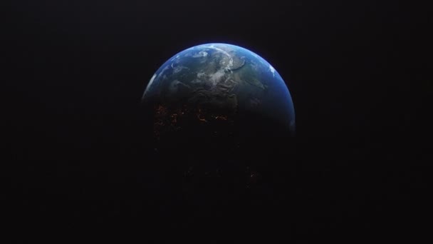 India New Delhi Cinematic Planet Aarde Slow Roll Orbit Zoom — Stockvideo