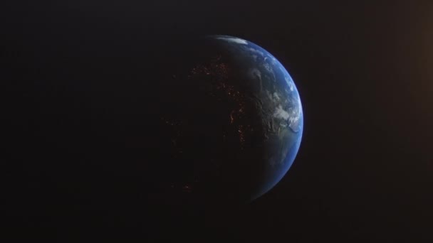 Indie New Delhi Cinematic Planet Ziemia Powolny Orbita Powiększenie Słońcu — Wideo stockowe