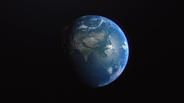 India Nueva Delhi Planeta Cinematográfico Tierra Órbita Lenta Zoom Primer — Vídeos de Stock