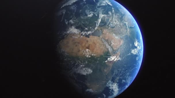 Kinematografická Planeta Země Zpomal Přiblížit Zblízka Afrika Realistické Sondy — Stock video