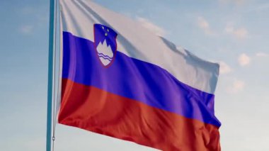 Slovenya Ljubljana Sinemasal Gerçekçi Dalgalanan Dalgalanan Dalgalı Mavi Gök