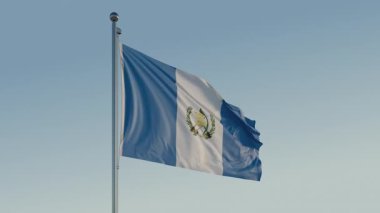 Guatemala Guatemala Şehri Bayraksız döngü Sinematik Gerçekçi Dalgalı Mavi Gökyüzü