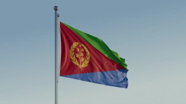 Eritrea Asmara Bayraksız döngü Sinematik Gerçekçi Dalgalı Mavi Gökyüzü