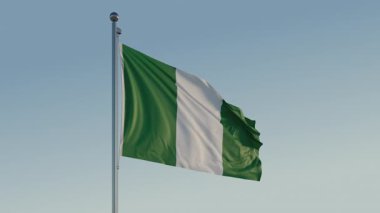 Nijerya Abuja Bayraksız döngü Sinematik Gerçekçi Dalgalanan Mavi Gökyüzü