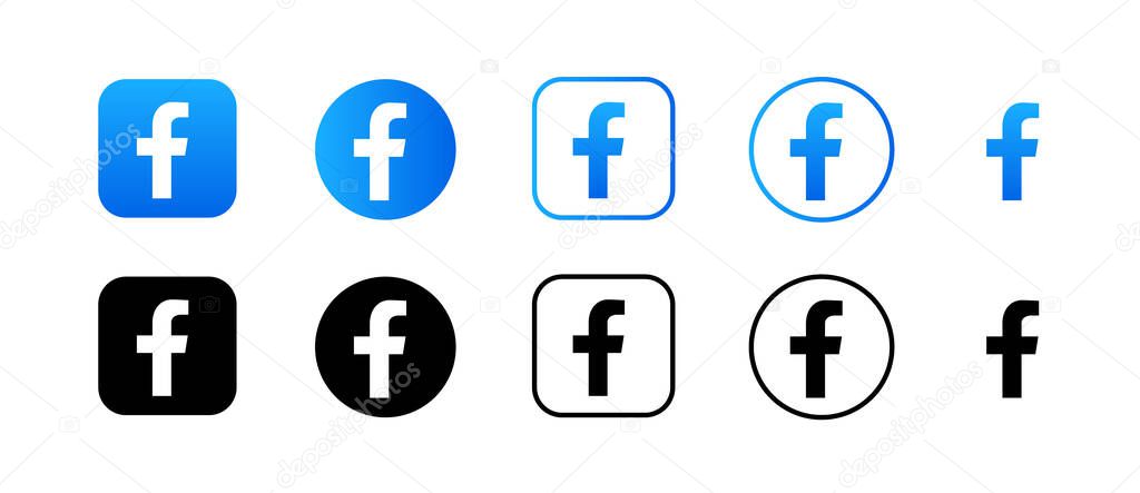 Facebook icons set, Facebook vector Free Download, Facebook Icon Clip art