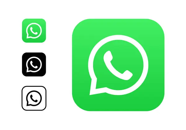WhatsApp logosu, WhatsApp vektörü, WhatsApp düğmesi. WhatsApp simgesi 