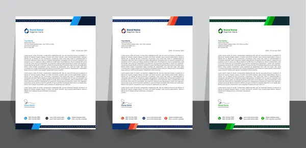 Modern Letterhead pad tasarımı yaratıcı profesyonel şirket Business Letter baş vektörü.