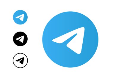 Telegram ikon vektör çizimi, Telegram sembolü ve imzası, Telegram logosu, Telegram Uygulaması
