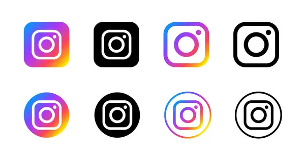 Instagram logo simgesi, Instagram kamera simgesi simgesi vektörü, güncellenmiş sosyal medya Instagram logosu