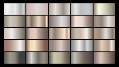 Arkaplanlar için metalik gradyan çizimi, sancak arayüzü Vektör şablonu tasarımı