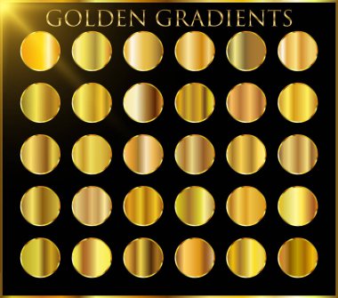 Altın arka plan doku vektör simge seamless modeli. Işık, gerçekçi, zarif, parlak, metalik ve altın gradyan illüstrasyon. Malzeme kafes. Tasarım kare, şerit, sikke, soyut