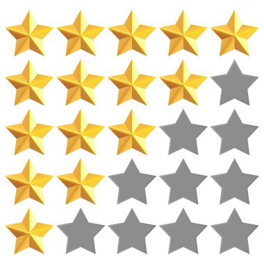 Uygulamalar ve web siteleri için beş yıldızlı ürün değerlendirme simgesi