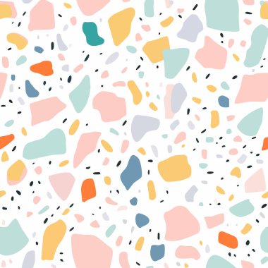 Renkli terrazzo desenli kusursuz bir desen..