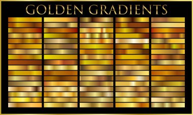 Altın arka plan doku vektör simge seamless modeli. Işık, gerçekçi, zarif, parlak, metalik ve altın gradyan illüstrasyon. Malzeme kafes. Tasarım kare, şerit, sikke, soyut