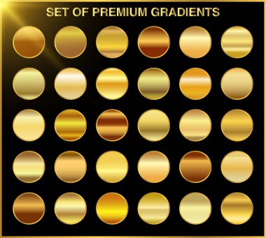 Altın arka plan doku vektör simge seamless modeli. Işık, gerçekçi, zarif, parlak, metalik ve altın gradyan illüstrasyon. Malzeme kafes. Tasarım kare, şerit, sikke, soyut