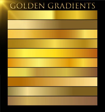 Altın arka plan doku vektör simge seamless modeli. Işık, gerçekçi, zarif, parlak, metalik ve altın gradyan illüstrasyon. Malzeme kafes. Tasarım kare, şerit, sikke, soyut