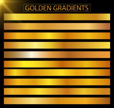 Altın arka plan doku vektör simge seamless modeli. Işık, gerçekçi, zarif, parlak, metalik ve altın gradyan illüstrasyon. Malzeme kafes. Tasarım kare, şerit, sikke, soyut