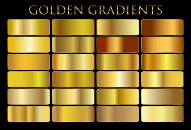 Altın arka plan doku vektör simge seamless modeli. Işık, gerçekçi, zarif, parlak, metalik ve altın gradyan illüstrasyon. Malzeme kafes. Tasarım kare, şerit, sikke, soyut