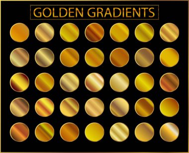 Altın arka plan doku vektör simge seamless modeli. Işık, gerçekçi, zarif, parlak, metalik ve altın gradyan illüstrasyon. Malzeme kafes. Tasarım kare, şerit, sikke, soyut