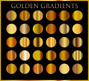 Altın arka plan doku vektör simge seamless modeli. Işık, gerçekçi, zarif, parlak, metalik ve altın gradyan illüstrasyon. Malzeme kafes. Tasarım kare, şerit, sikke, soyut