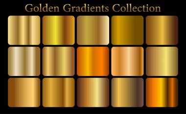 Altın arka plan doku vektör simge seamless modeli. Işık, gerçekçi, zarif, parlak, metalik ve altın gradyan illüstrasyon. Malzeme kafes. Tasarım kare, şerit, sikke, soyut