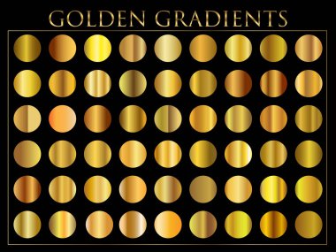 Altın arka plan doku vektör simge seamless modeli. Işık, gerçekçi, zarif, parlak, metalik ve altın gradyan illüstrasyon. Malzeme kafes. Tasarım kare, şerit, sikke, soyut