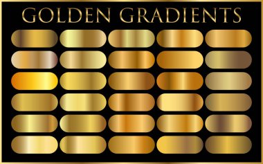 Altın arka plan doku vektör simge seamless modeli. Işık, gerçekçi, zarif, parlak, metalik ve altın gradyan illüstrasyon. Malzeme kafes. Tasarım kare, şerit, sikke, soyut