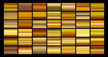 Çerçeve, kurdele, afiş, para ve etiket için altın gradyan arka plan vektör dokusu metalik çizimi. Gerçekçi, soyut, altın desenli, kusursuz bir desen. Zarif ışık ve parlak şablon