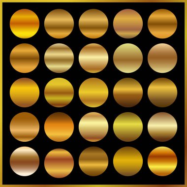 Çerçeve, kurdele, afiş, para ve etiket için altın gradyan arka plan vektör dokusu metalik çizimi. Gerçekçi, soyut, altın desenli, kusursuz bir desen. Zarif ışık ve parlak şablon