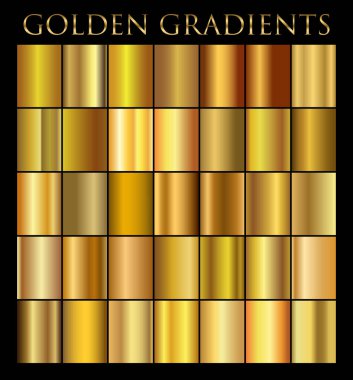 Çerçeve, kurdele, afiş, para ve etiket için altın gradyan arka plan vektör dokusu metalik çizimi. Gerçekçi, soyut, altın desenli, kusursuz bir desen. Zarif ışık ve parlak şablon