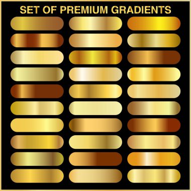 Altın arka plan doku vektör simge seamless modeli. Işık, gerçekçi, zarif, parlak, metalik ve altın gradyan illüstrasyon. Malzeme kafes. Tasarım kare, şerit, sikke, soyut
