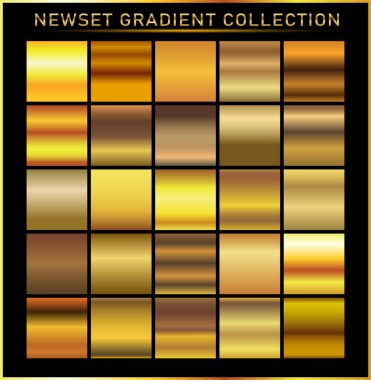 Altın arka plan doku vektör simge seamless modeli. Işık, gerçekçi, zarif, parlak, metalik ve altın gradyan illüstrasyon. Malzeme kafes. Tasarım kare, şerit, sikke, soyut