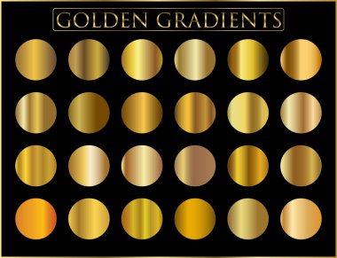 Altın arka plan doku vektör simge seamless modeli. Işık, gerçekçi, zarif, parlak, metalik ve altın gradyan illüstrasyon. Malzeme kafes. Tasarım kare, şerit, sikke, soyut