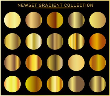 Çerçeve, kurdele, afiş, para ve etiket için altın gradyan arka plan vektör dokusu metalik çizimi. Gerçekçi, soyut, altın desenli, kusursuz bir desen. Zarif ışık ve parlak şablon