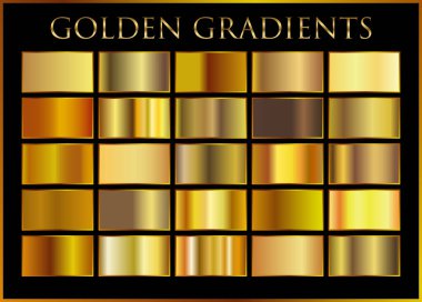 Çerçeve, kurdele, afiş, para ve etiket için altın gradyan arka plan vektör dokusu metalik çizimi. Gerçekçi, soyut, altın desenli, kusursuz bir desen. Zarif ışık ve parlak şablon