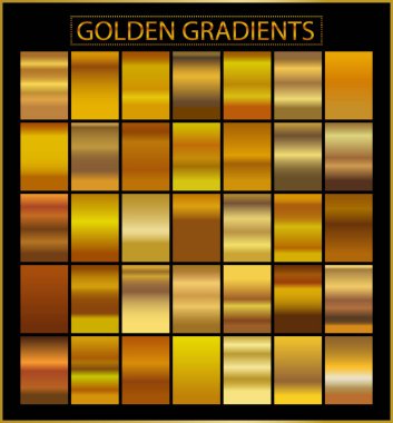 Altın arka plan doku vektör simge seamless modeli. Işık, gerçekçi, zarif, parlak, metalik ve altın gradyan illüstrasyon. Malzeme kafes. Tasarım kare, şerit, sikke, soyut