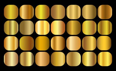 Çerçeve, kurdele, afiş, para ve etiket için altın gradyan arka plan vektör dokusu metalik çizimi. Gerçekçi, soyut, altın desenli, kusursuz bir desen. Zarif ışık ve parlak şablon