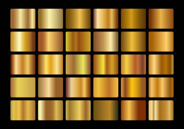 Çerçeve, kurdele, afiş, para ve etiket için altın gradyan arka plan vektör dokusu metalik çizimi. Gerçekçi, soyut, altın desenli, kusursuz bir desen. Zarif ışık ve parlak şablon