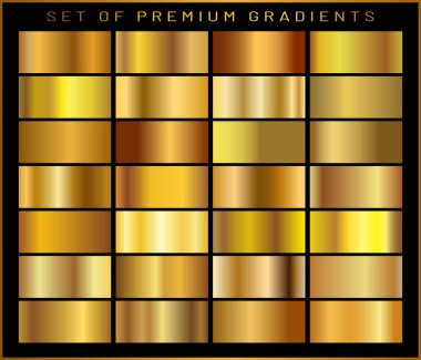 Altın arka plan doku vektör simge seamless modeli. Işık, gerçekçi, zarif, parlak, metalik ve altın gradyan illüstrasyon. Malzeme kafes. Tasarım kare, şerit, sikke, soyut