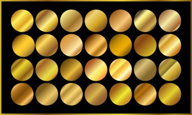 Çerçeve, kurdele, afiş, para ve etiket için altın gradyan arka plan vektör dokusu metalik çizimi. Gerçekçi, soyut, altın desenli, kusursuz bir desen. Zarif ışık ve parlak şablon