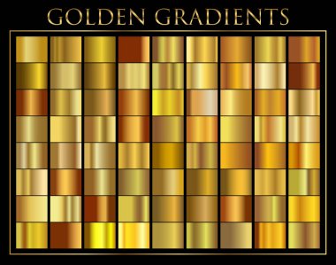 Altın arka plan doku vektör simge seamless modeli. Işık, gerçekçi, zarif, parlak, metalik ve altın gradyan illüstrasyon. Malzeme kafes. Tasarım kare, şerit, sikke, soyut