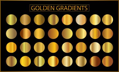 Altın arka plan doku vektör simge seamless modeli. Işık, gerçekçi, zarif, parlak, metalik ve altın gradyan illüstrasyon. Malzeme kafes. Tasarım kare, şerit, sikke, soyut