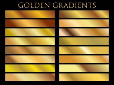 Altın arka plan doku vektör simge seamless modeli. Işık, gerçekçi, zarif, parlak, metalik ve altın gradyan illüstrasyon. Malzeme kafes. Tasarım kare, şerit, sikke, soyut